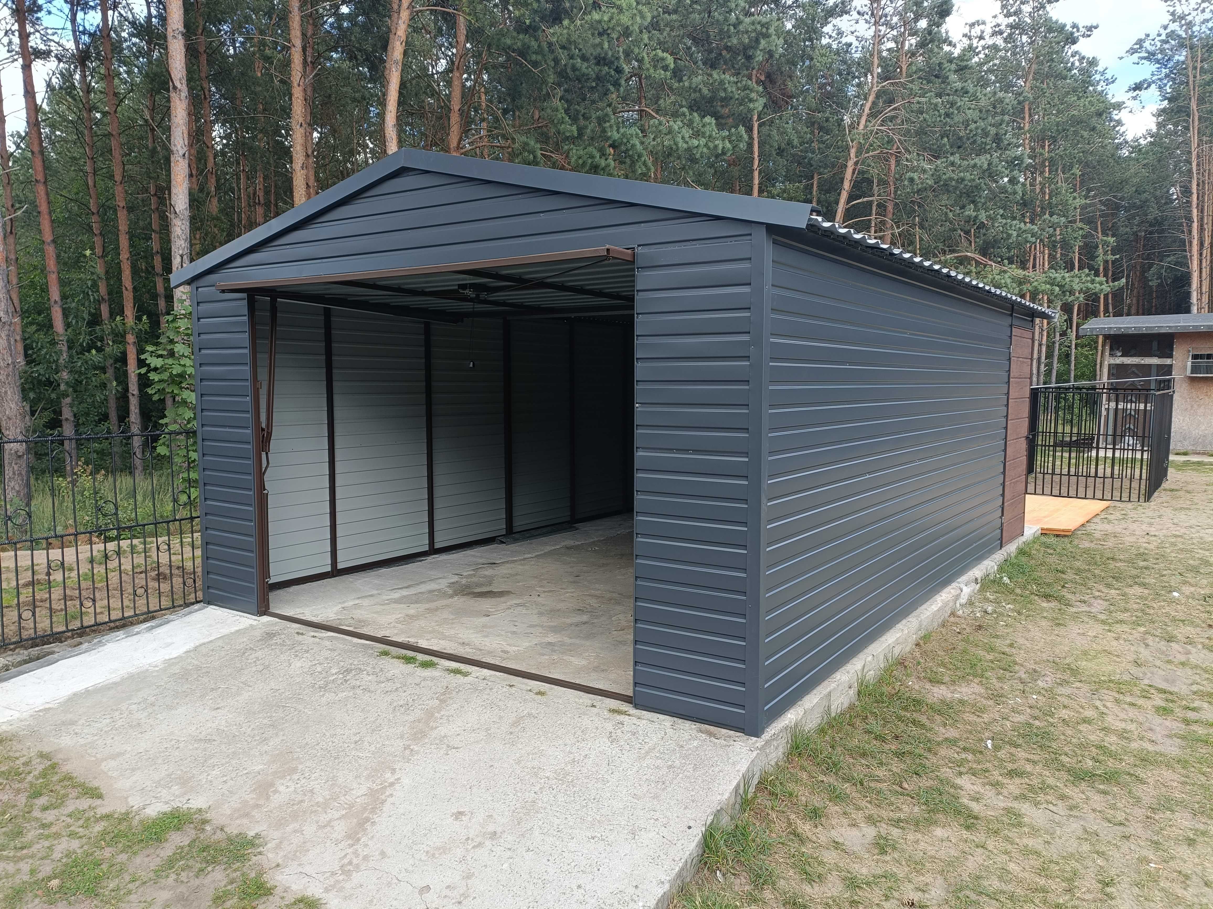 Garaż Blaszak PREMIUM drewnopodobny kolor wymiary 4x5 4x6 6x5 6x6