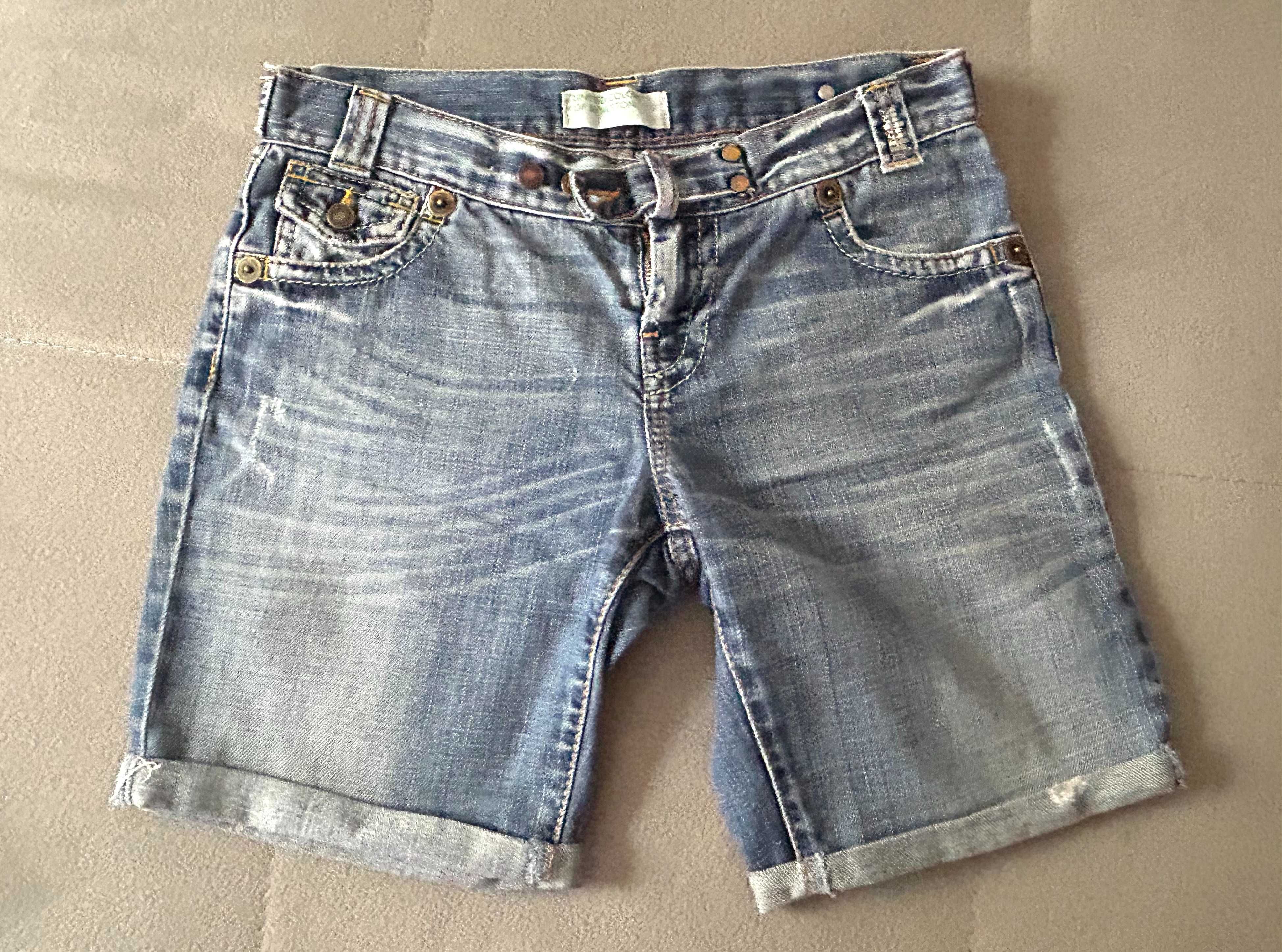 Krótkie spodenki szorty jeansowe Benetton rozm. S/M, 36/38