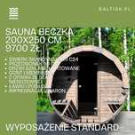 Sauna ogrodowa, Beczka Ruska, Bania 200cm - możliwość konfiguracji