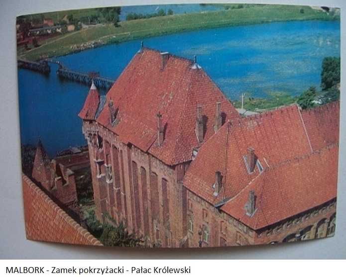 Malbork Zamek pokrzyżacki - 3 pocztówki PRL