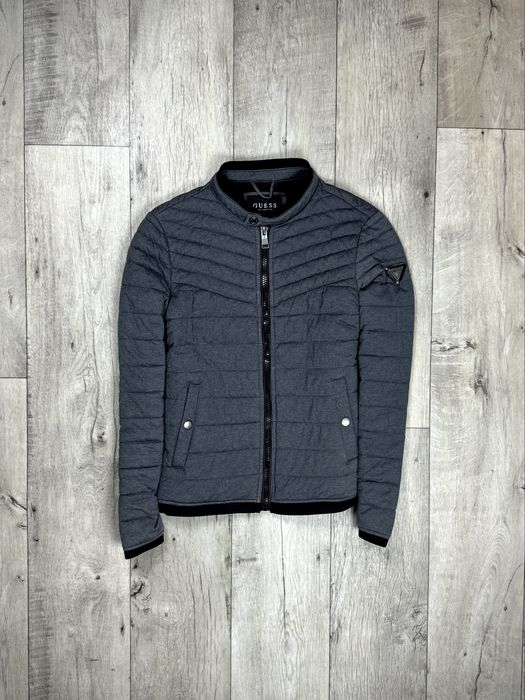 Guess los angeles куртка бомбер M размер стеганая женская серая