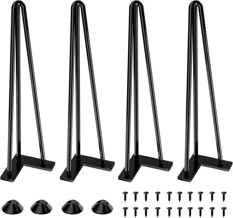 Nogi loftowe hairpin 46cm 4szt nogi nóżki do stołu loftowego plaster