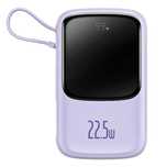 Baseus Qpow powerbank 10000mAh wbudowany kabel USB Typu C 22.5W Quick
