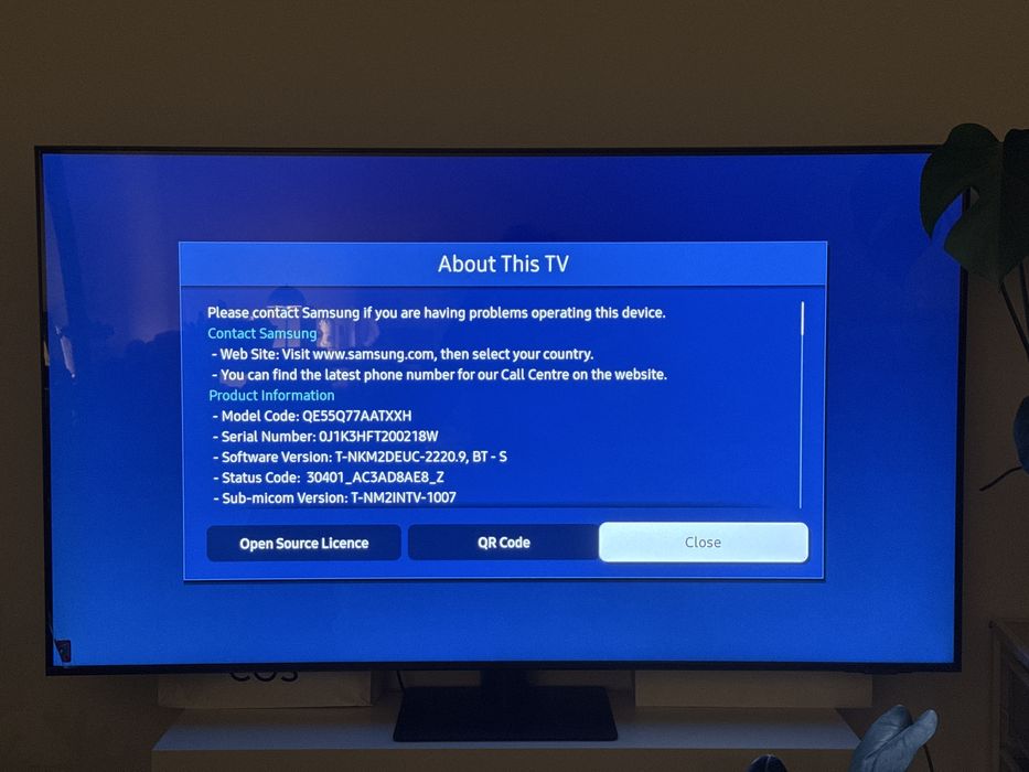 Samsung QE55Q77AAT – QLED 55” 4K UHD Smart TV