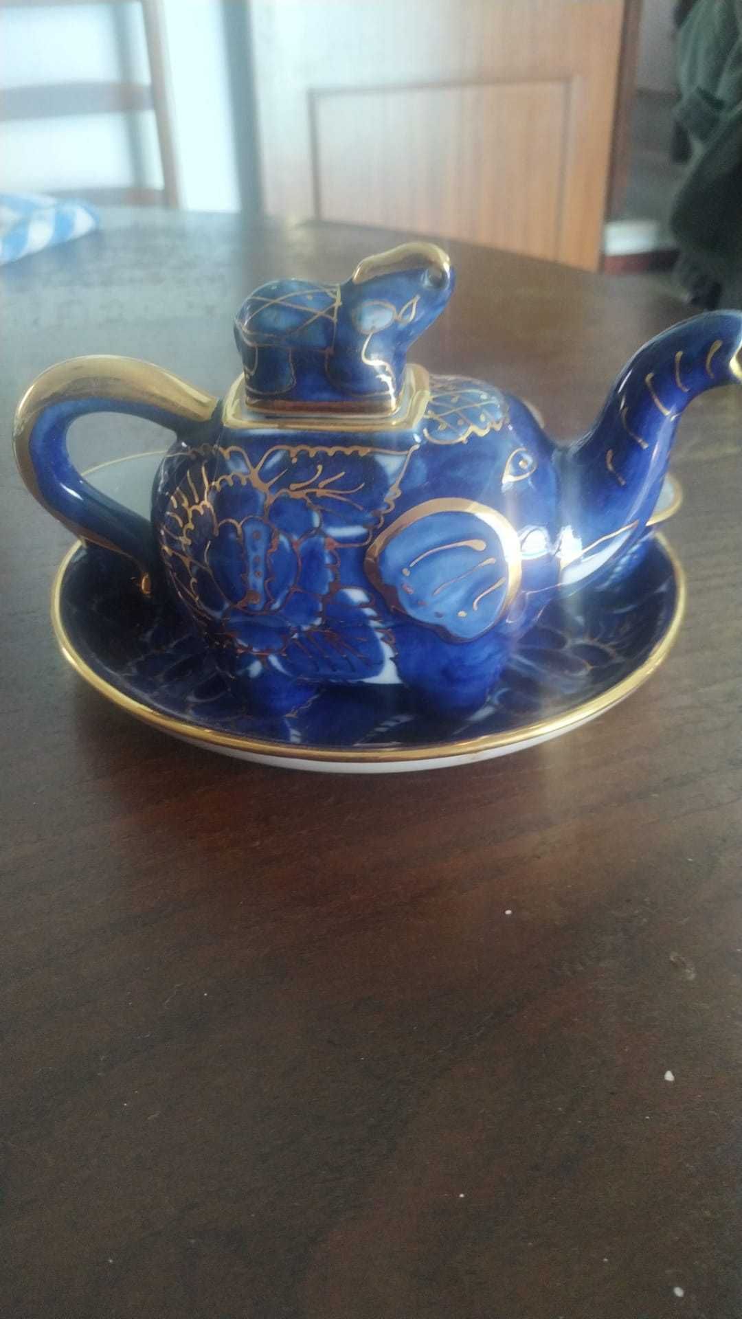 Conjunto de chá, porcelana, original da Tailândia