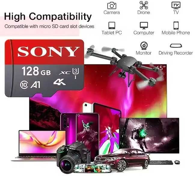 Karta pamięci Micro SD Sony 4K XC U3 Class 10 512GB Szybka OKZAJA