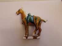 Koń grobowy, ceramiczny, vintage