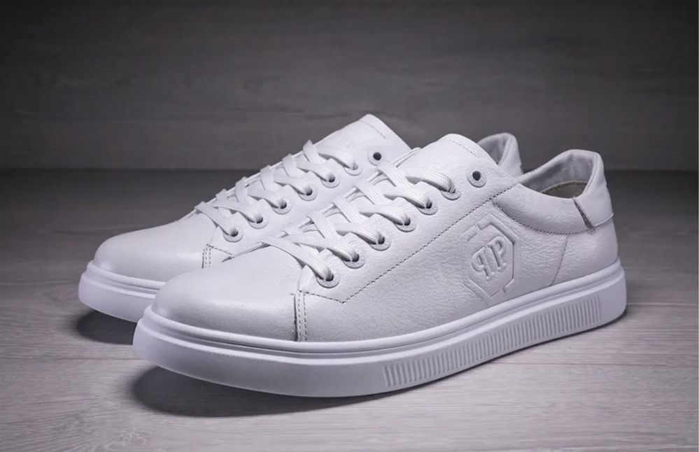 Кожаные мужские кеды Philipp Plein