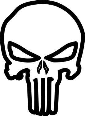 Naklejka Na samochód Punisher Czaszka predator