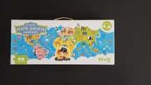 Puzzle czuczu mapa świata zwierzęta 4-6 lat