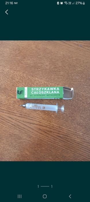 Strzykawka całoszklana