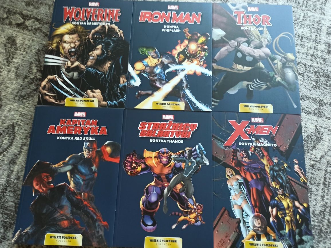 Wielkie pojedynki marvel kolekcja 6 tomów NOWE X-Men Thor Wolverine