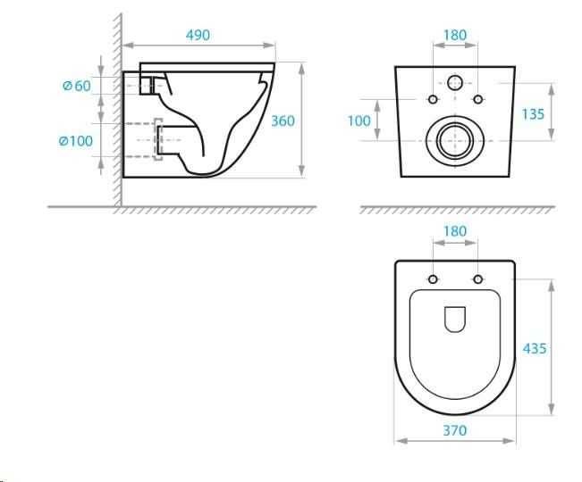 Унітаз  Koller Pool Round Smart Rimless RN-0490-RW із сидінням Soft