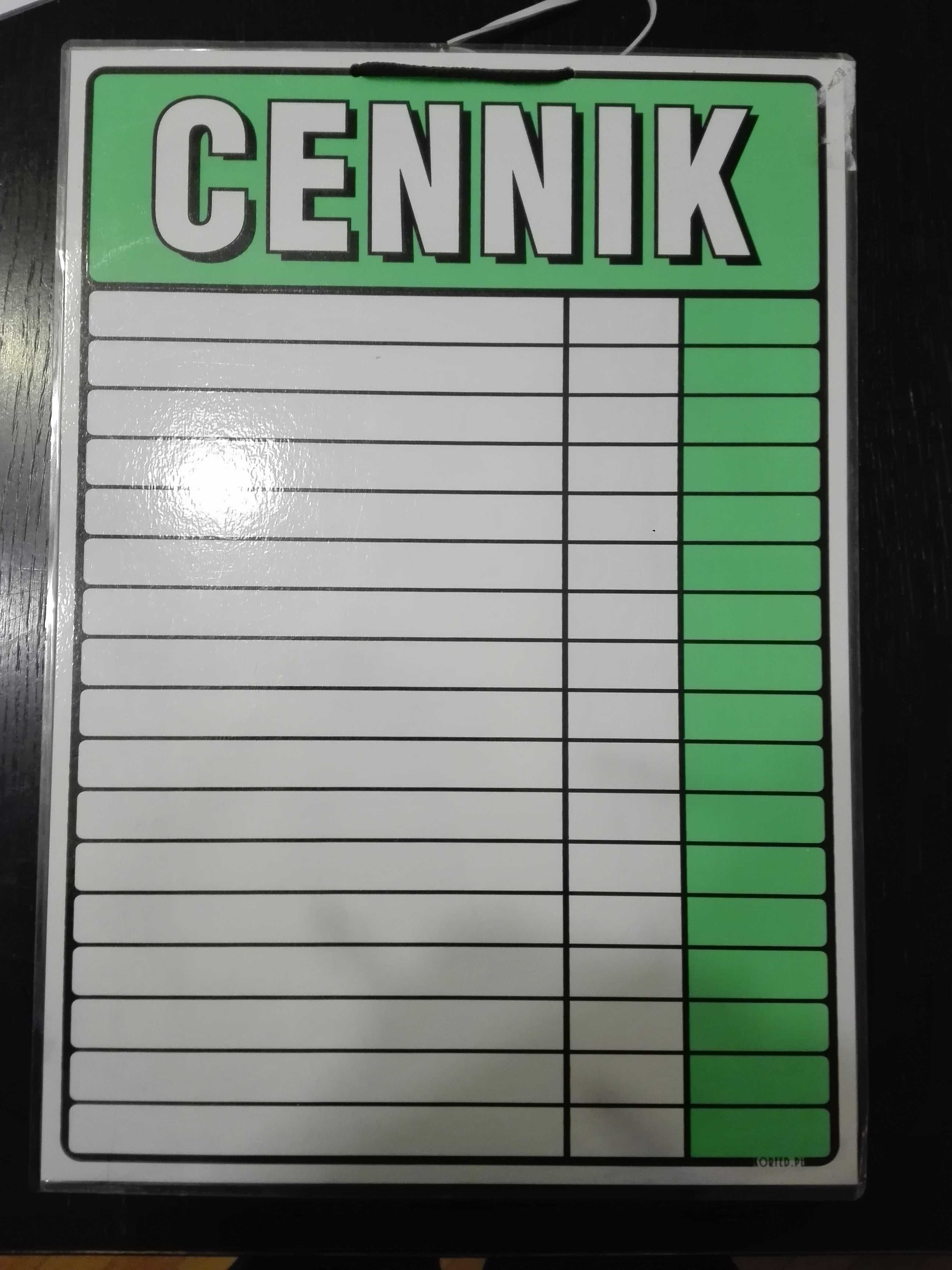 Zestaw oznaczeń, cenników