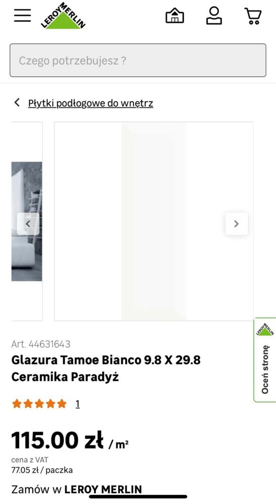 Glazura Tamoe bianco plytki do kuchni lazienki