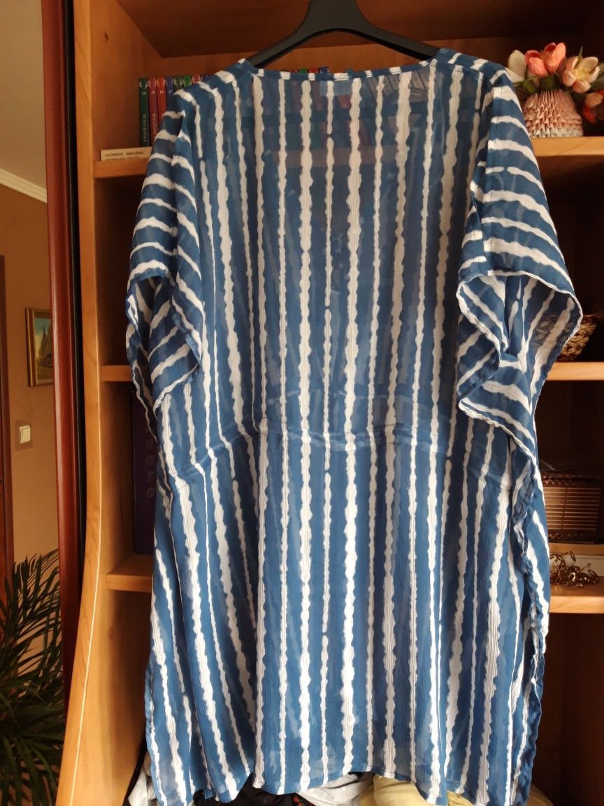 Śliczna dłuższa bluzka, tunika, narzutka rozmiar 48/50/52/54  6XL