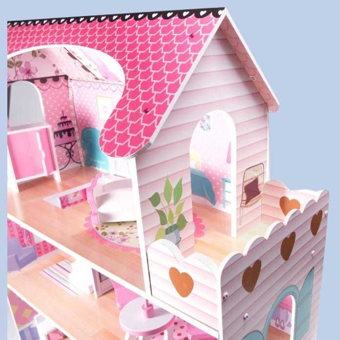 Domek dla lalek drewniany barbie