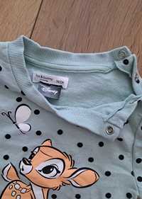 Miętowa bluza w kropki Bambi Disney rozm. 74