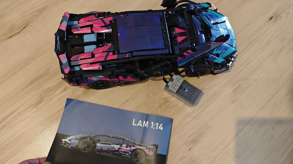 Auto klocki jak LEGO zdalnie sterowane RC samochód 1280 klocków 35cm