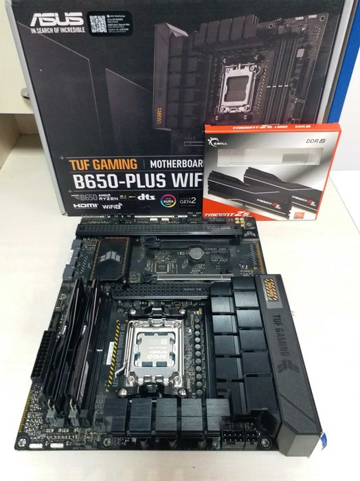 Asus TUF B650-PLUS WIFI+AMD Ryzen 5 9600X+DDR5 32Gb (2x16Gb) 6000MHz