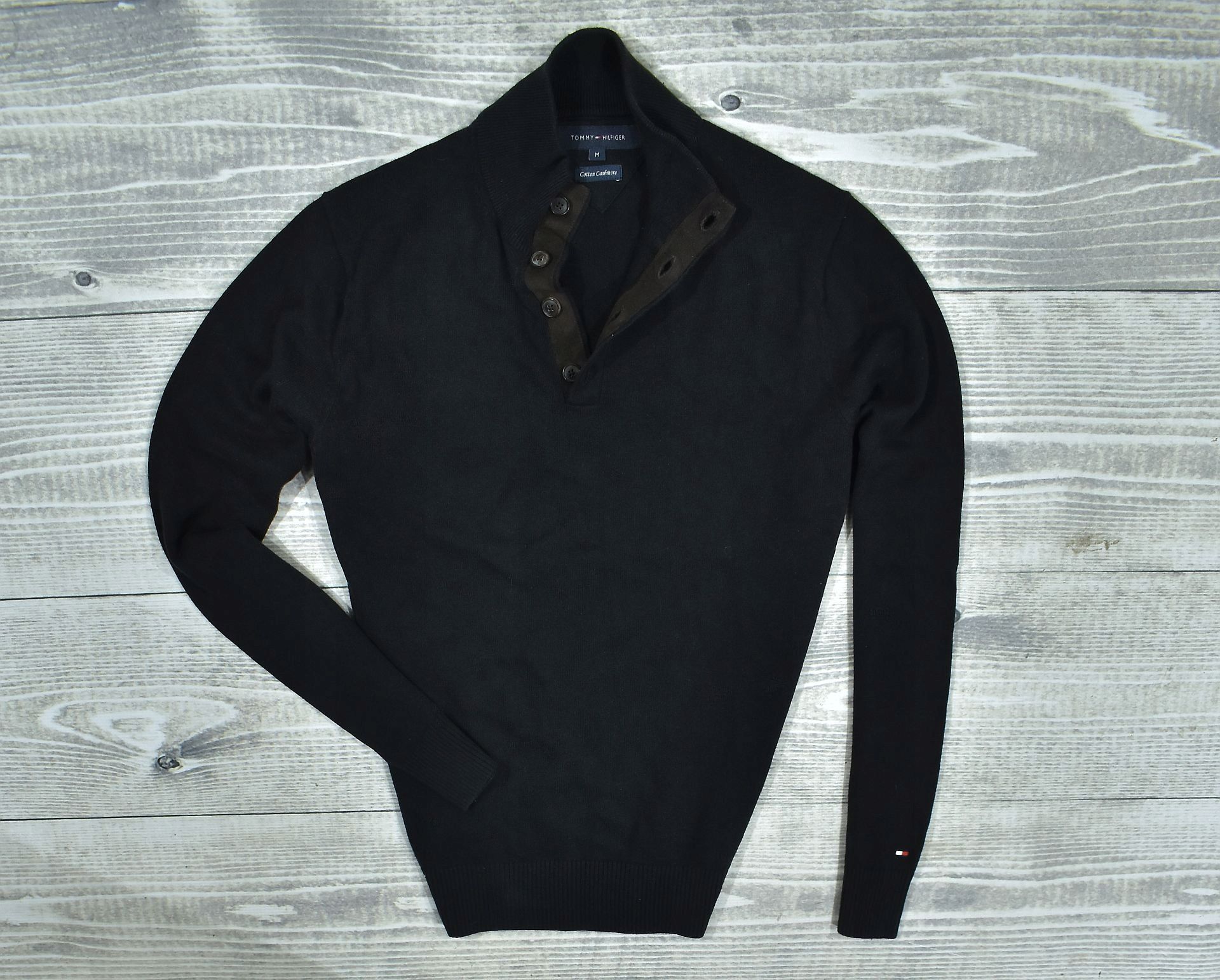 TOMMY HILFIGER Cotton Cashmere Sweter Męski / M