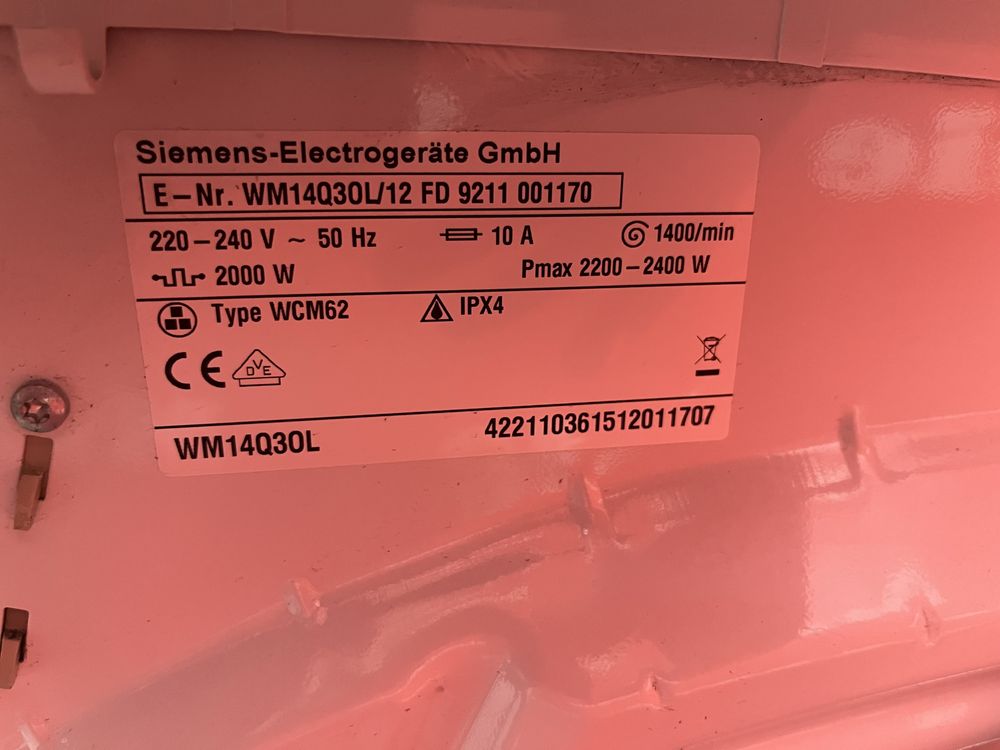 Пральна машина Siemens Q500