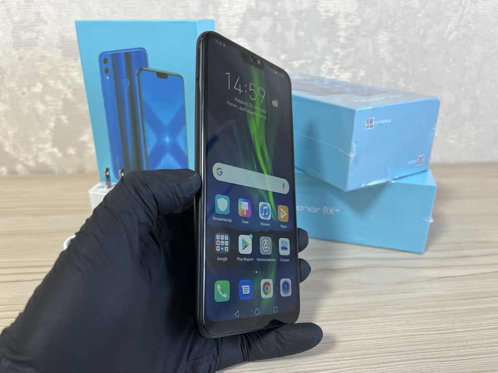 Нові!Смартфони Huawei Honor 8X 6/128GB Black+чохол+захисне скло