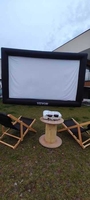 Wynajem#projektora laserowego Optoma 4K #kino plenererowe#ekran 120"