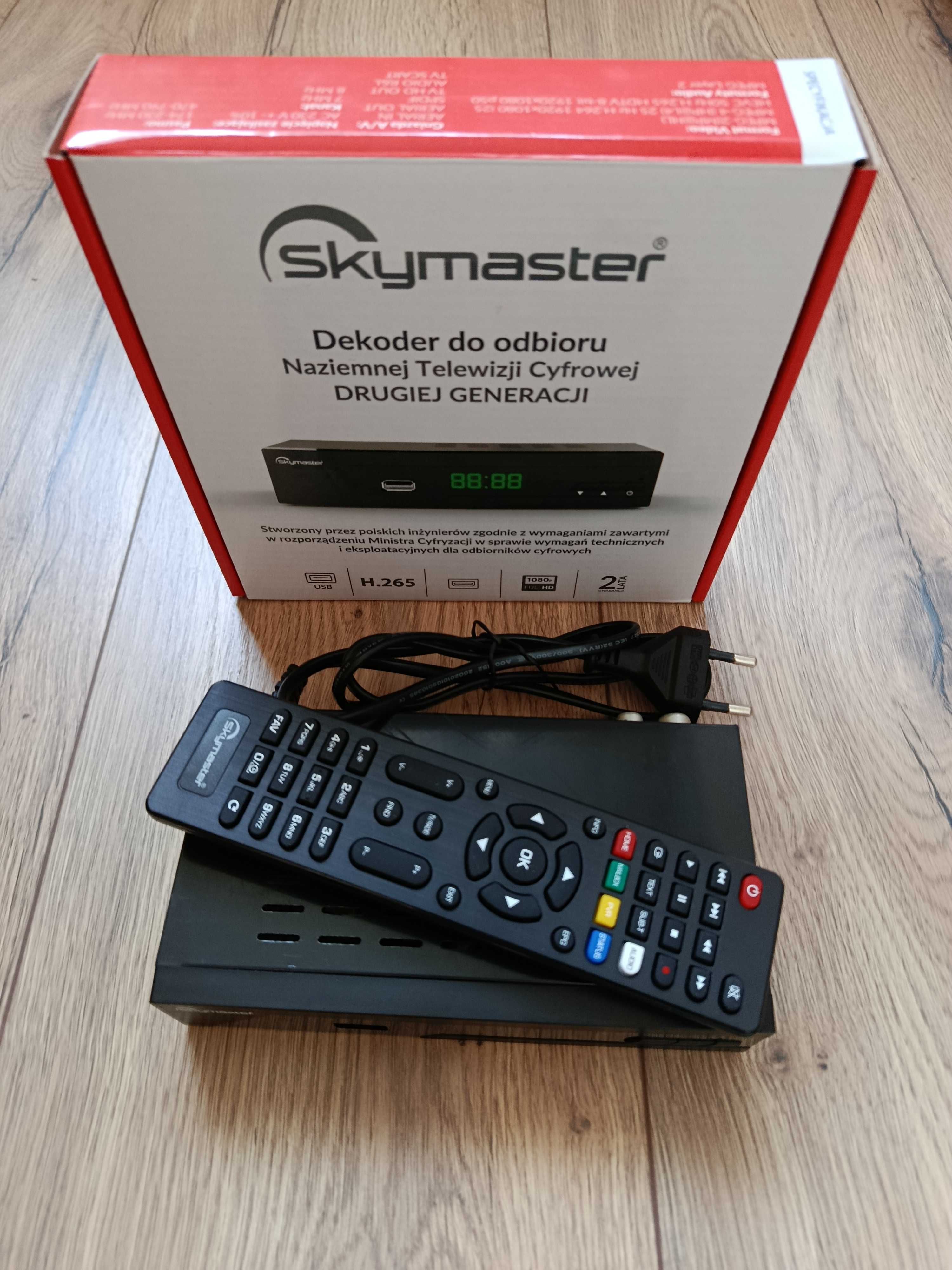 SkyMaster dekoder do odbioru naziemnej telewizji cyfrowej - nowy