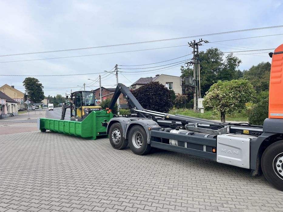 Kontener na gruz • Transport • Rozbiórki • Wykopy • Hakowiec