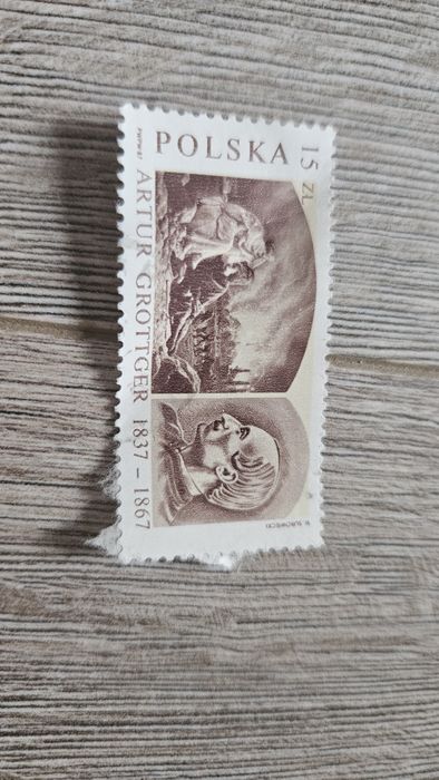 znaczek pocztowy prl artur Grottger 1987 rok