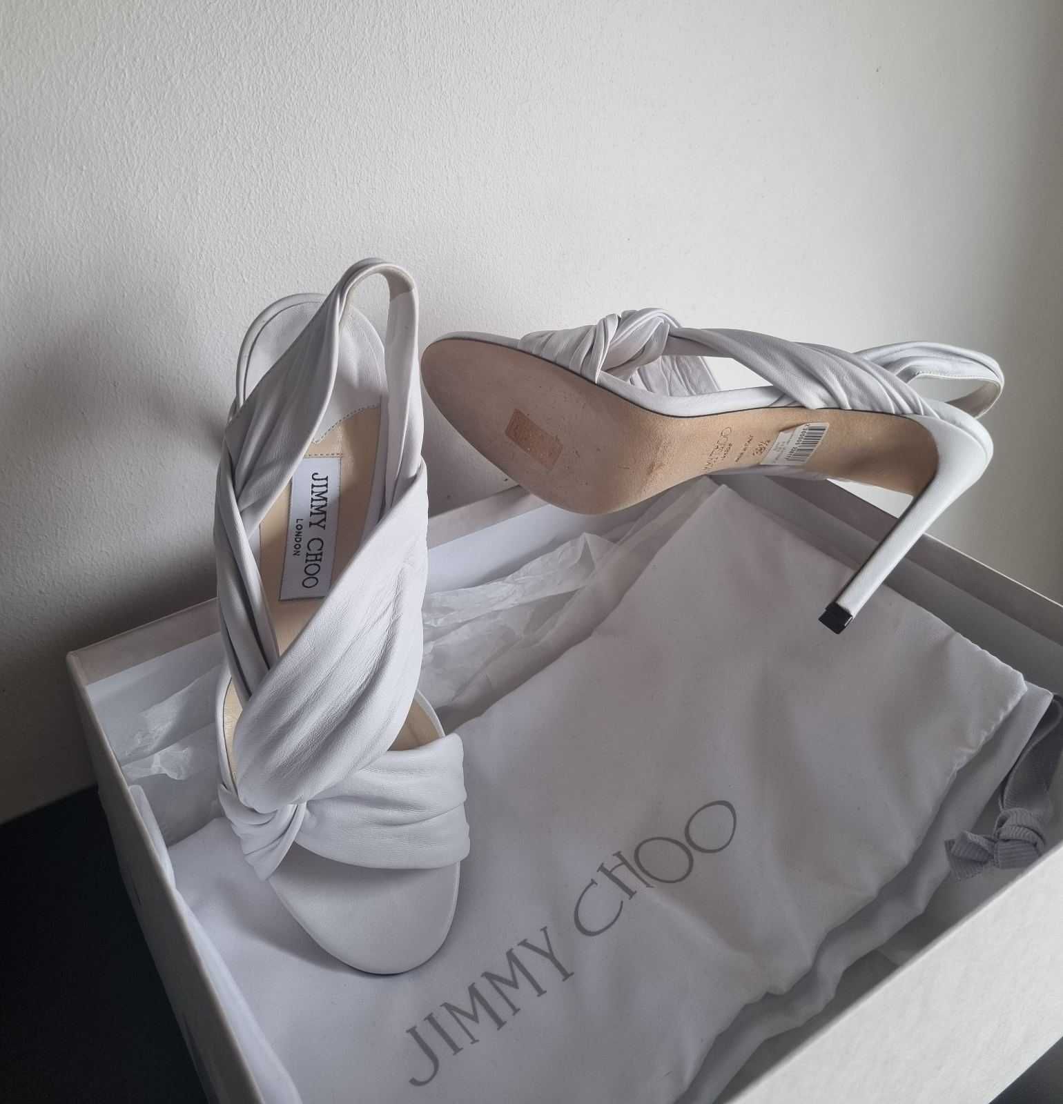 Босоніжки Jimmy Choo білі для весілля