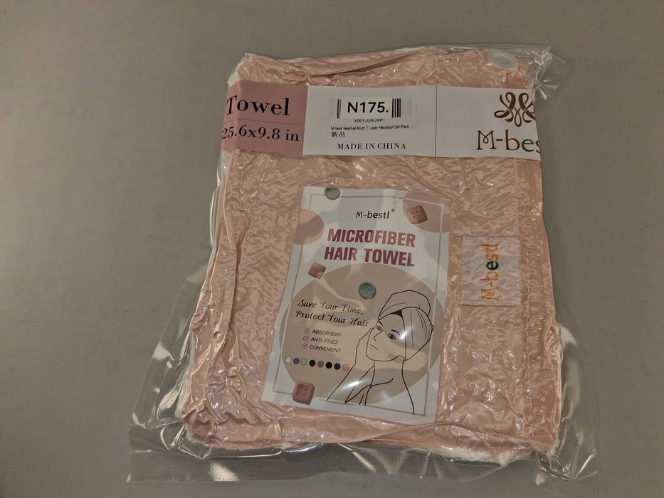 N175 Turban Ręcznik Do Włosów Mikrofibra 65x25 cm M-best! Nowy