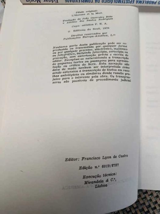 O Homem e a Morte, Edgar Morin