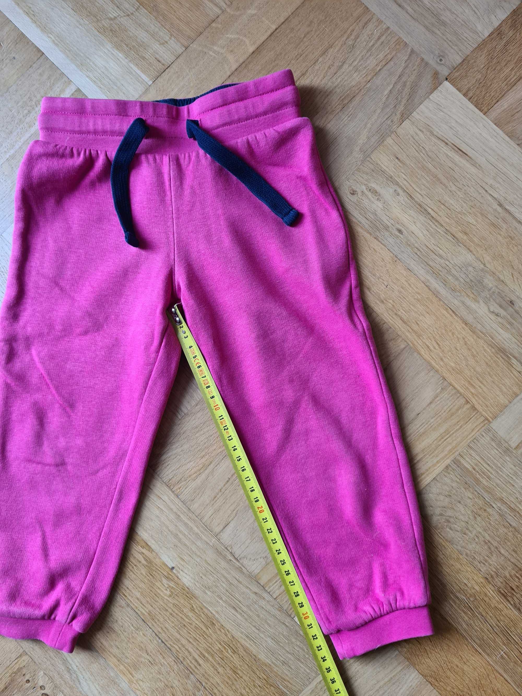 Spodnie i sukienka dziewczęca, kolor różowy- rozmiar 92