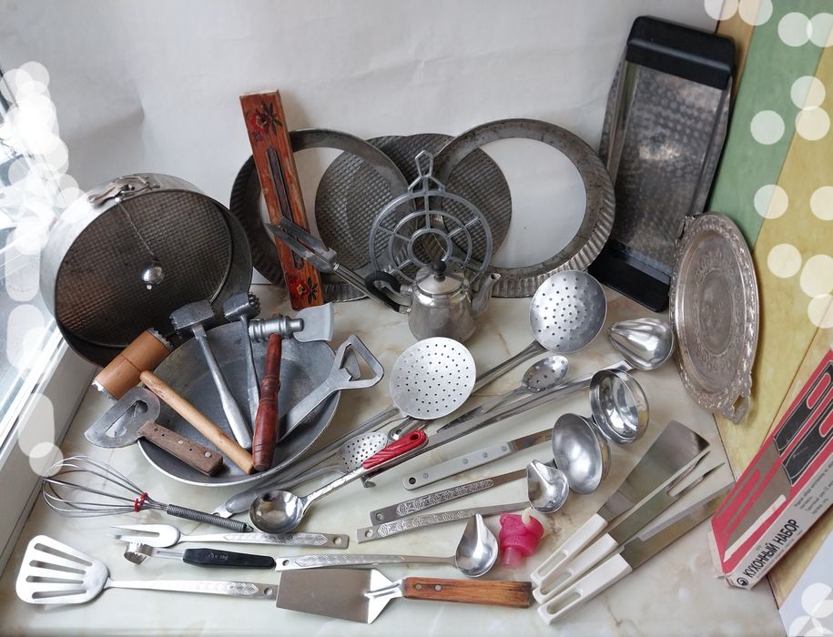 Добротная кухонная утварь времён ссср в кондитерской и кулинарии