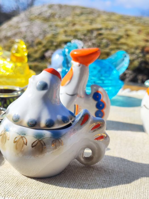 Solniczka KURA porcelanowa ZSRR,Połonne