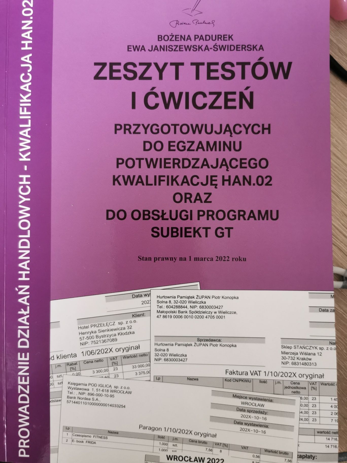 Zeszyt ćwiczeń i testów do egzaminu kwalifikacje Han. 02