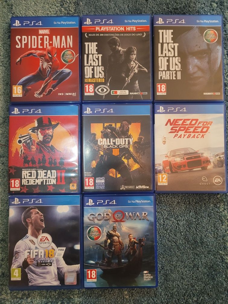 Jogos Ps4 - NFS, The last of Us, COD, FIFA18