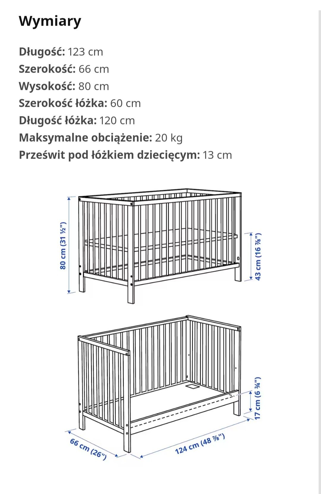 Łóżeczko Guliwer IKEA nowe