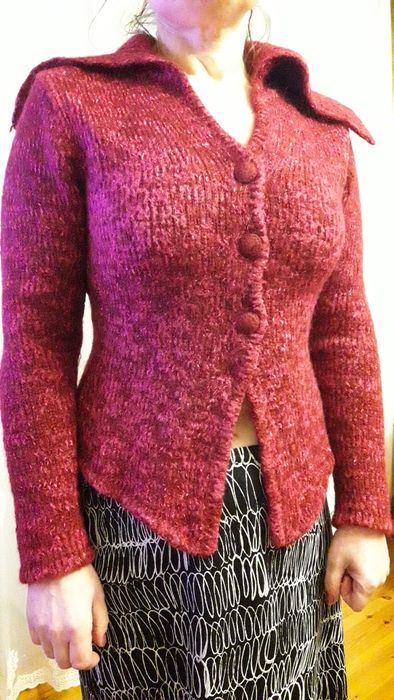 Sweter damski bordowy