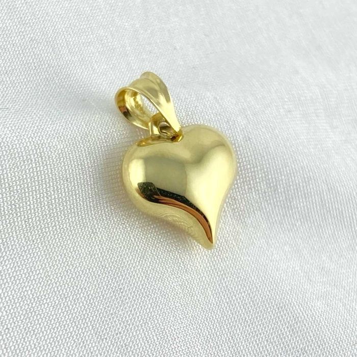 ZŁOTA zawieszka lśniące SERDUSZKO PR. 585 (14K)