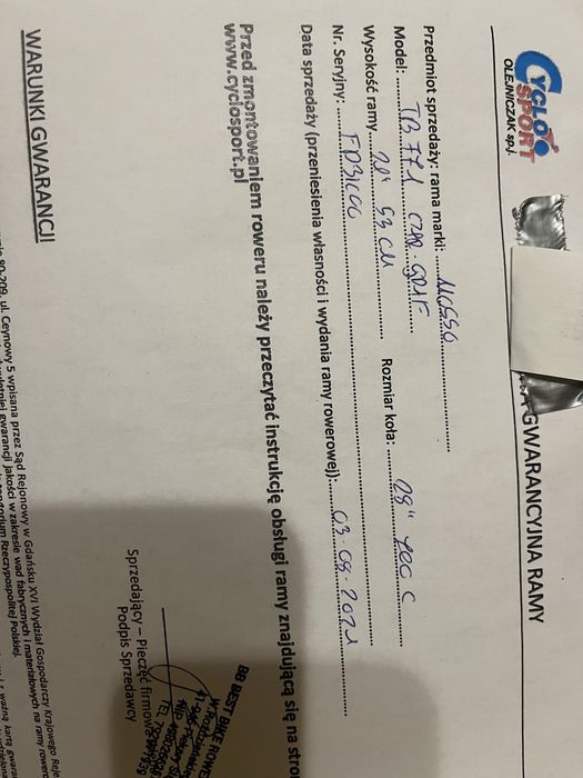 Rower Mosso, rama 20”