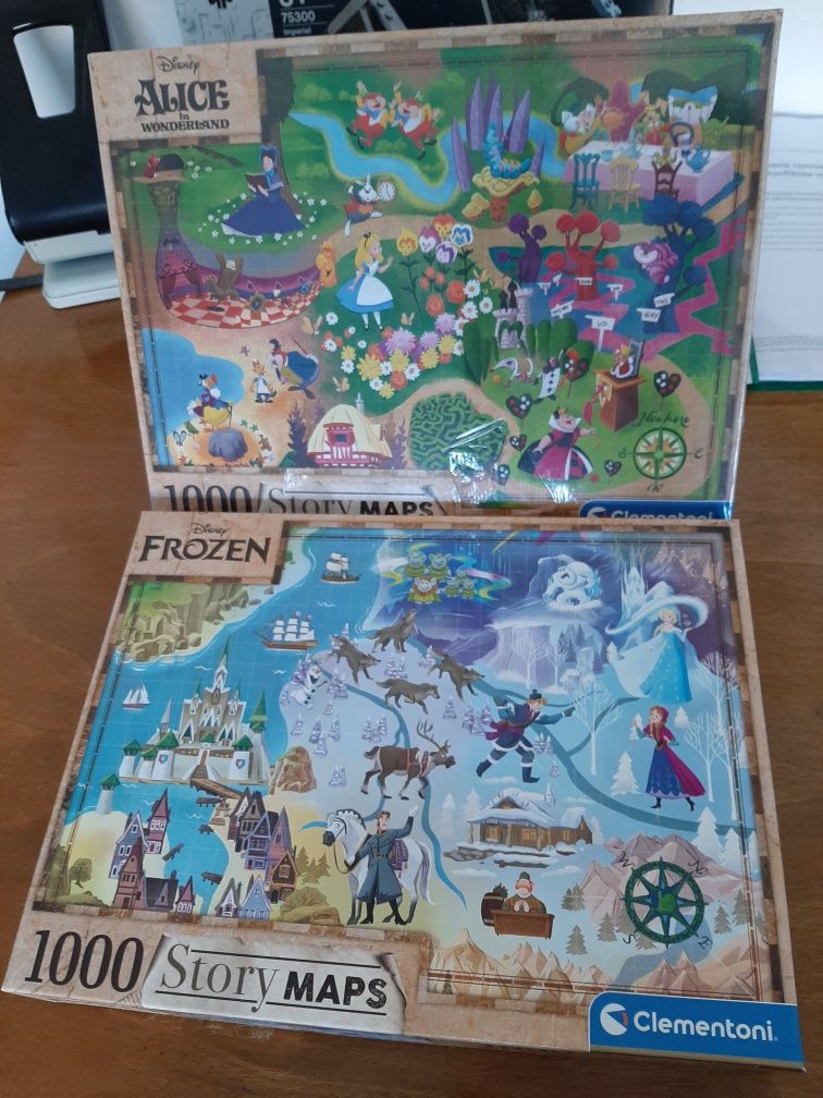 Puzzle 1000 x2 Clementoni Story Maps Disney