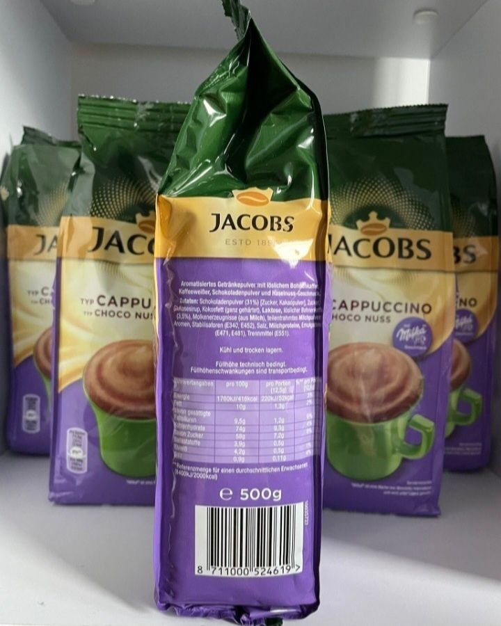 Jacobs Milka Cappuccino orzechowa z Niemiec 5 sztuk