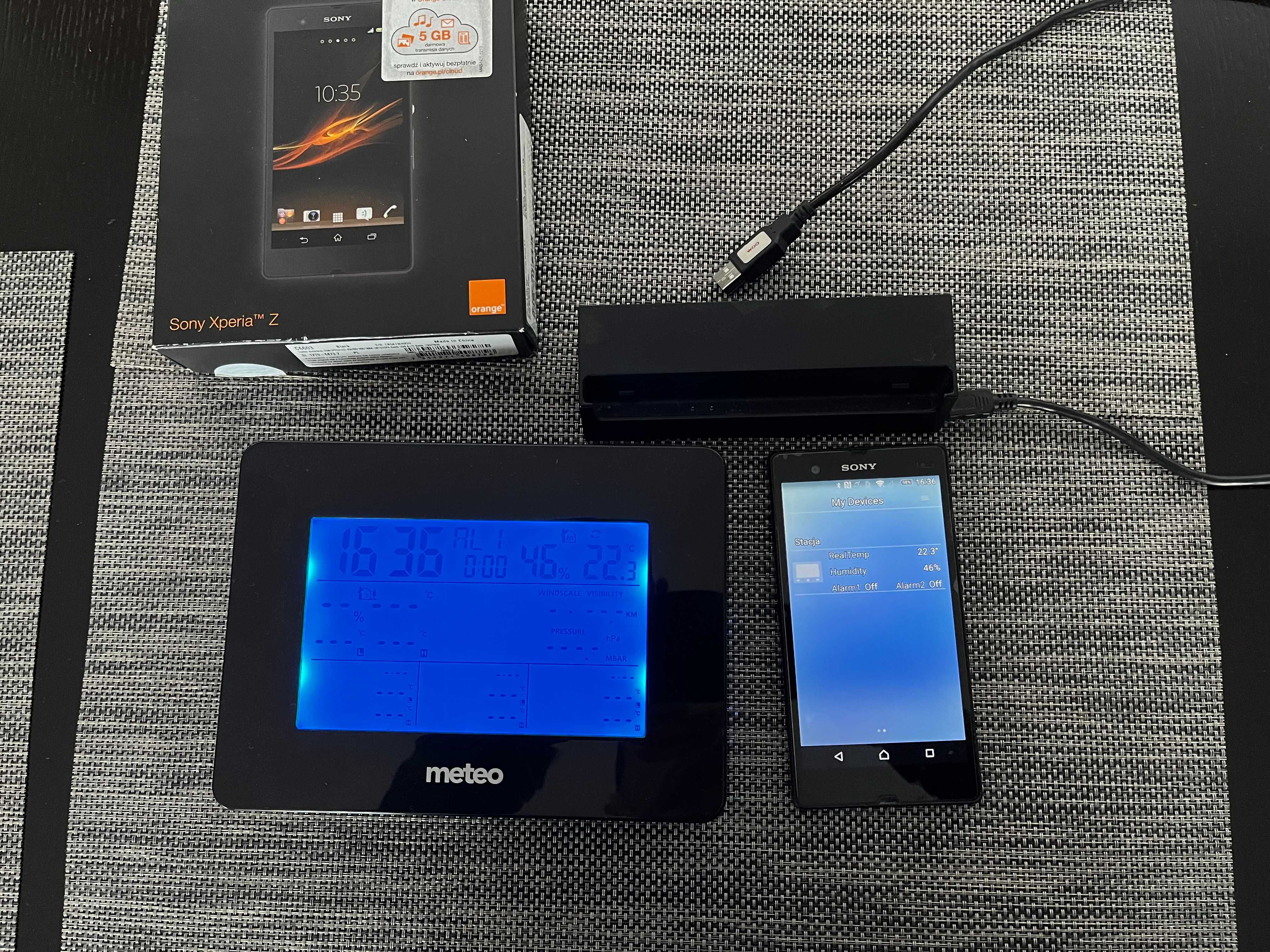 Smartfon Sony Xperia Z i Stacja pogody SP-65