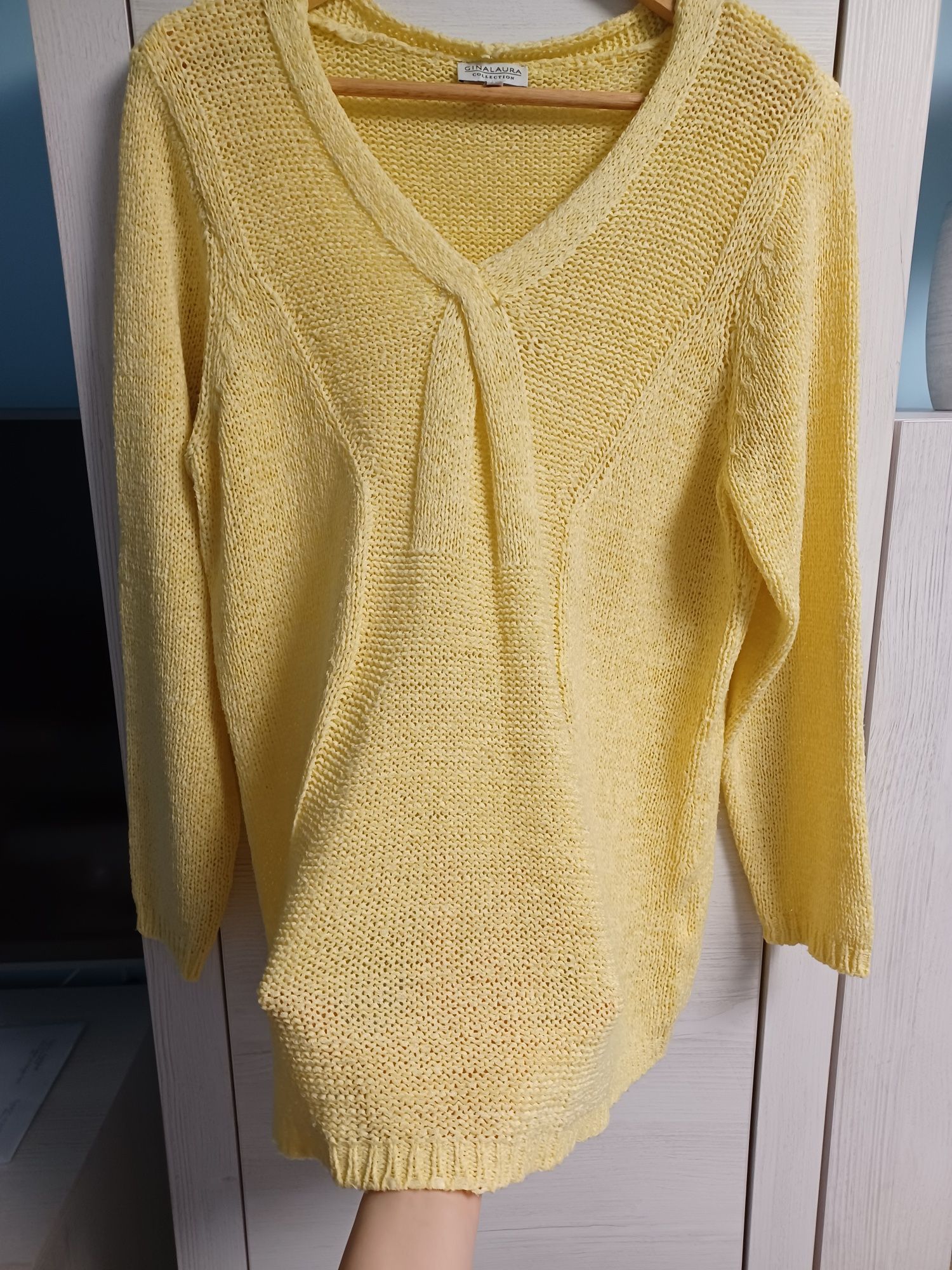 Żółty sweterek damski Gina Laura L 40