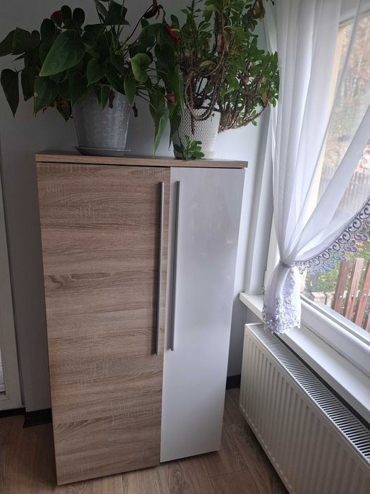 Komplet mebli- szafka rtv, komoda, witryna, półki