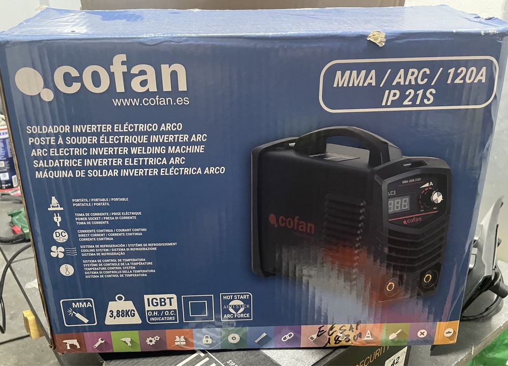 Soldador inverter Cofan novo