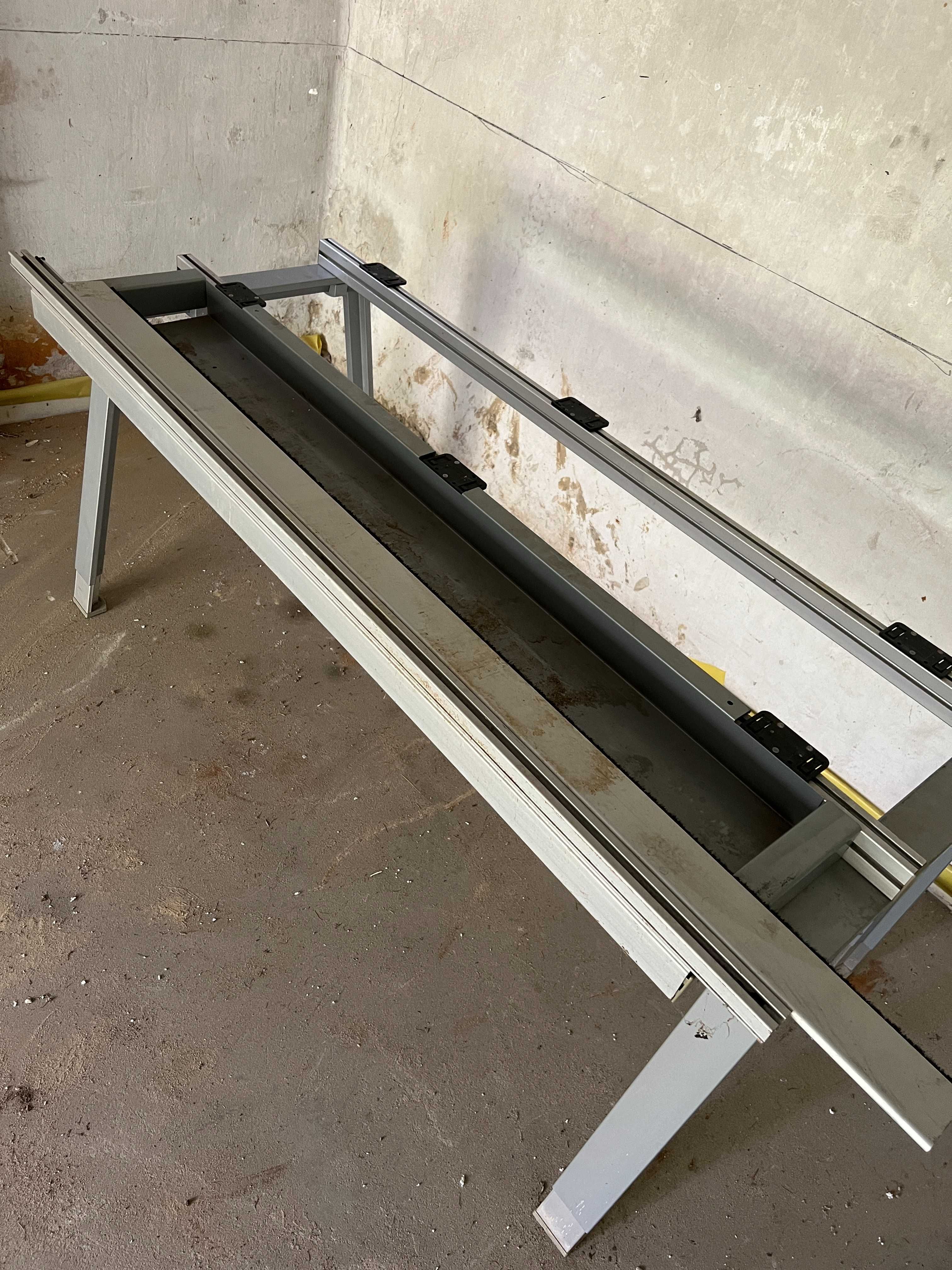 Stół glazurniczny aluminium / konstrukcja stołu z regulacją wysokości